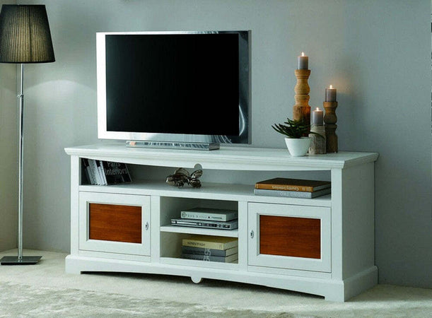 MOBILI-2G---MOBILE-PORTA-TV-GOCCIA-L.170-P.46-H.69-LEGNO,BIANCO-E-NOCE