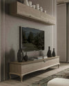 MOBILI-2G---MOBILE-PORTA-TV-IN-LEGNO-CON-PENSILE-IN-FRASSINO-L.247-P.50