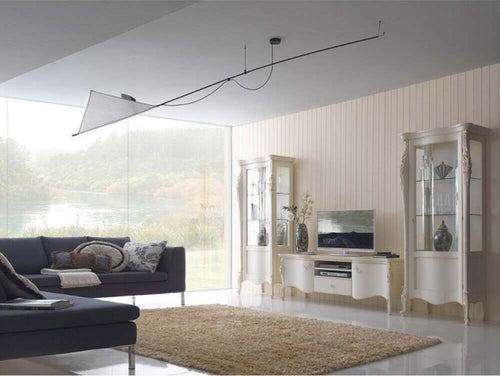 MOBILI-2G---PARETE-ATTREZZATAIN-LEGNO-2-VETRINE-E-1-BASE-IN-LEGNO-AVORIO