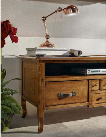 MOBILI-2G---PORTA-TV-1-CASSETTO-CLASSICO-LEGNO-BASSANO-135X45x54