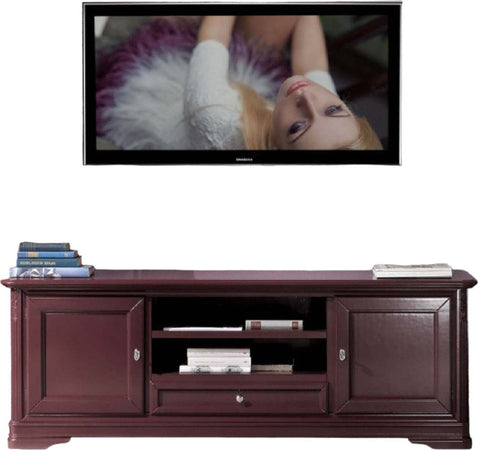 MOBILI-2G---PORTA-TV-2-ANTE-IN-LEGNO-SHABBY-ROSSO-BORDEAUX-181X52X65