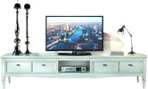 MOBILI-2G---PORTA-TV-2-CASSETTI-CLASSICO-LEGNO-SHABBY-BIANCO-220X50x51