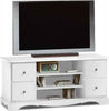 MOBILI-2G---PORTA-TV-4-CASSETTI-IN-LEGNO-SHABBY-BIANCO-117x49x53