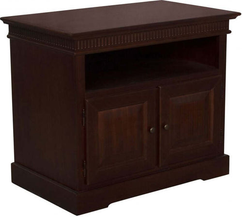 MOBILI-2G---PORTA-TV-ARTE-POVERA-2-PORTE-IN-LEGNO-TINTA-NOCE-SCURO-L.89-P.54-H.74