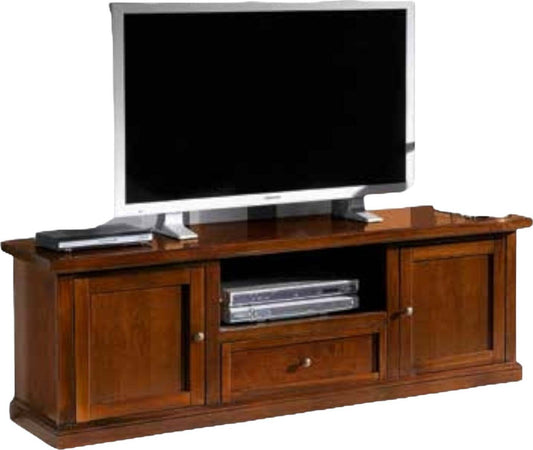 MOBILI-2G---Porta-tv-arte-povera-in-legno-tinta-noce-160x45H56