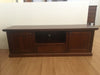 MOBILI-2G---Porta-tv-arte-povera-in-legno-tinta-noce-160x45H56