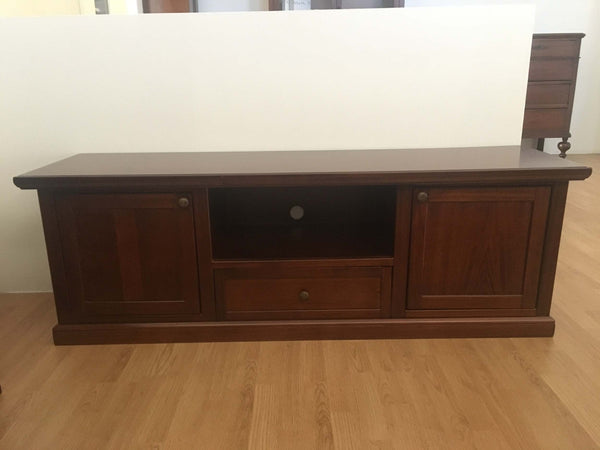 MOBILI-2G---Porta-tv-arte-povera-in-legno-tinta-noce-160x45H56