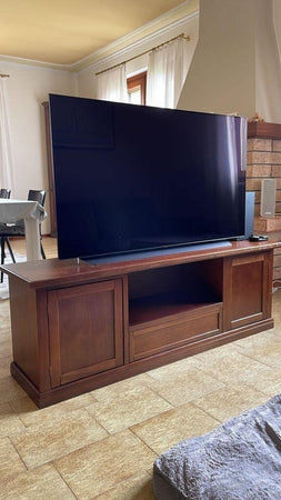 MOBILI-2G---Porta-tv-arte-povera-in-legno-tinta-noce-160x45H56