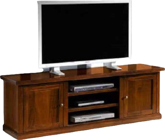 MOBILI-2G---Porta-tv-arte-povera-televisore-in-legno-tinta-noce-160x45x56
