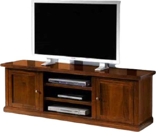 MOBILI-2G---Porta-tv-arte-povera-televisore-in-legno-tinta-noce-160x45x56