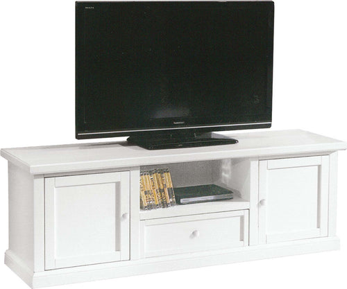 MOBILI-2G---PORTA-TV-BIANCO-IN-LEGNO-ARTE-POVERA-160x46x56