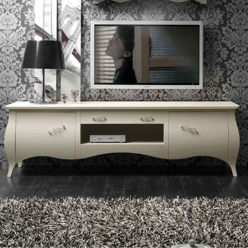 MOBILI-2G---PORTA-TV-BOMABATO-2-ANTE-SHABBY-IN-LEGNO-AVORIO-L.197-P.53-H.60