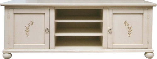 MOBILI-2G---PORTA-TV-CLASSICO-2-ANTE-IN-LEGNO-AVORIO-PATINATO-L.160-P.46-H.56