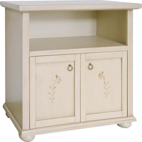 MOBILI-2G---PORTA-TV-CLASSICO-2-ANTE-IN-LEGNO-AVORIO-PATINATO-L.84-P.40,5-H.80,5