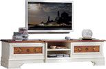 MOBILI-2G---Porta-tv-classico-2-cassetti-legno-shabby-bicolore-200x52x50