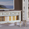 MOBILI-2G---Porta-tv-classico-3-cassetti-legno-shabby-bianco-argento-164x51x56
