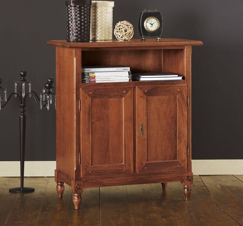 MOBILI-2G---PORTA-TV-CLASSICO-ARTE-POVERA-IN-LEGNO-2-PORTE-TINTA-NOCE-L.81-P.43-H.94