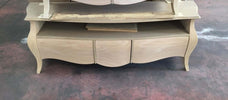 MOBILI-2G---PORTA-TV-CLASSICO-IN-LEGNO-BOMBATO-3-CASSETTI-GREZZO-L.176-P.45-H.62