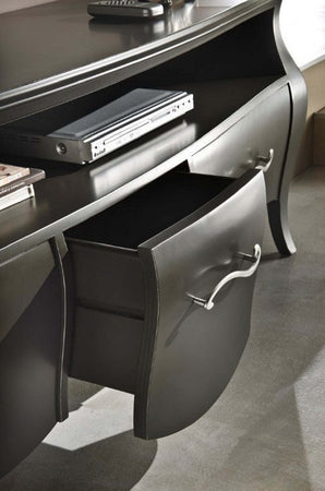 MOBILI-2G---PORTA-TV-CLASSICO-IN-LEGNO-BOMBATO-3-CASSETTI-GREZZO-L.176-P.45-H.62