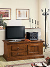 MOBILI-2G---PORTA-TV-IN-ELGNO-1-ANTA-2-CASSETTI-GREZZO-L.141-P.50-H.61