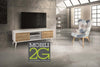 MOBILI-2G---PORTA-TV-IN-LEGNO-ABETE-SPAZZOLATO-NATURALE/BIANCO-160X45X55