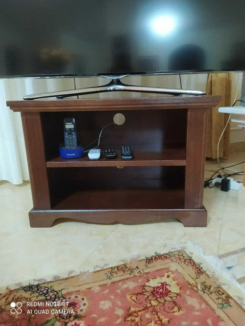 MOBILI-2G---PORTA-TV-LEGNO-ARTE-POVERA-COLORE-NOCE-SCURO-75x40x51