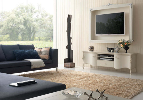 MOBILI-2G---PORTA-TV-SAGOMATO-INTAGLIATO-2-PORTE-1-CASSETTO-IN-LEGNO-AVORIO-E-PENSILE