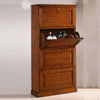 MOBILI-2G---SCARPIERA-4-ANTE-IN-LEGNO-MASSELLO-TINTA-NOCE-L.80-x-P.30-H.170