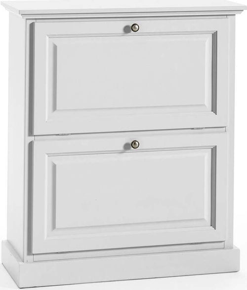 MOBILI-2G---SCARPIERA-LACCATO-BIANCO-FUMO-2-RIBALTE-DOPPIE(CONTIENE-12-PAIA-DI-SCARPE)MISURE-L.80-P.30-H.93