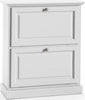 MOBILI-2G---SCARPIERA-LACCATO-BIANCO-FUMO-2-RIBALTE-DOPPIE(CONTIENE-12-PAIA-DI-SCARPE)MISURE-L.80-P.30-H.93