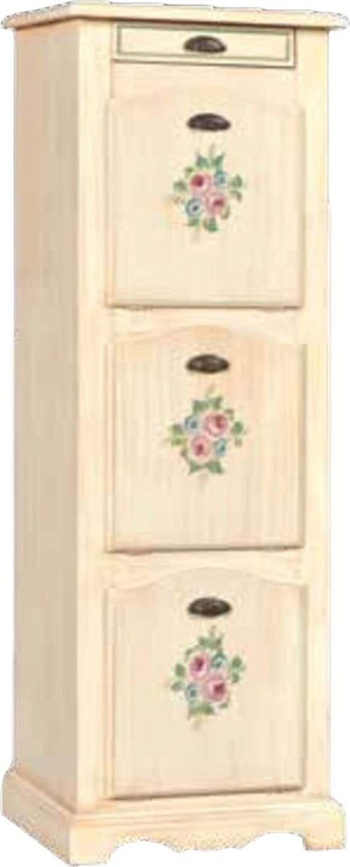 MOBILI-2G---SCARPIERA-SINGOLA-FINITURA-LACCATO-AVORIO-PENNELLATO-CON-DECORI