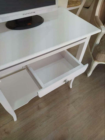 MOBILI-2G---SCRIVANIA-1-CASSETTO-LEGNO-ARTE-POVERA-BIANCO-85x49x79h