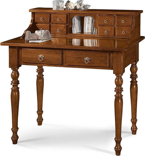 MOBILI-2G---SCRIVANIA-10-CASSETTI-IN-LEGNO-ARTE-POVERA-TINTA-NOCE-105X55X104