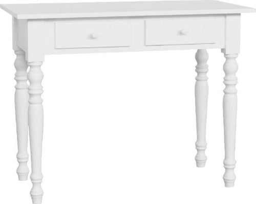 MOBILI-2G---Scrivania-2-cassetti-bianco-shabby-tornita-105x55x78