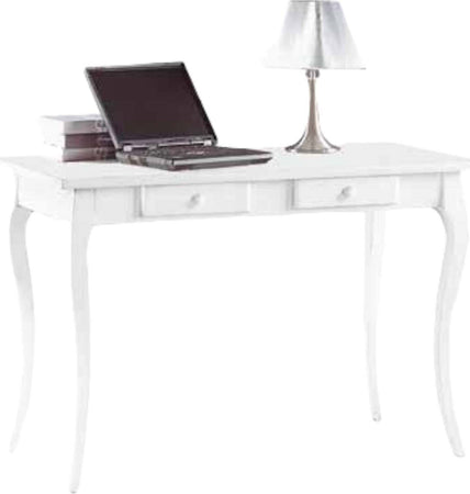 MOBILI-2G---SCRIVANIA-2-CASSETTI-LEGNO-BIANCO-ARTE-POVERA-120X60X78