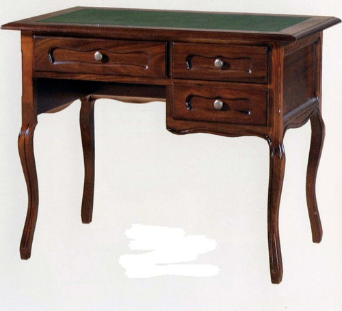 MOBILI-2G---SCRIVANIA-3-CASSETTI-IN-LEGNO-TINTA-NOCE-PIANO-PELLE-ARTE-POVERA-100X60X79