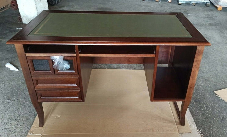 MOBILI-2G---SCRIVANIA-4-CASSETTI-IN-LEGNO-ARTE-POVERA-TINTA-NOCE-130x74x81
