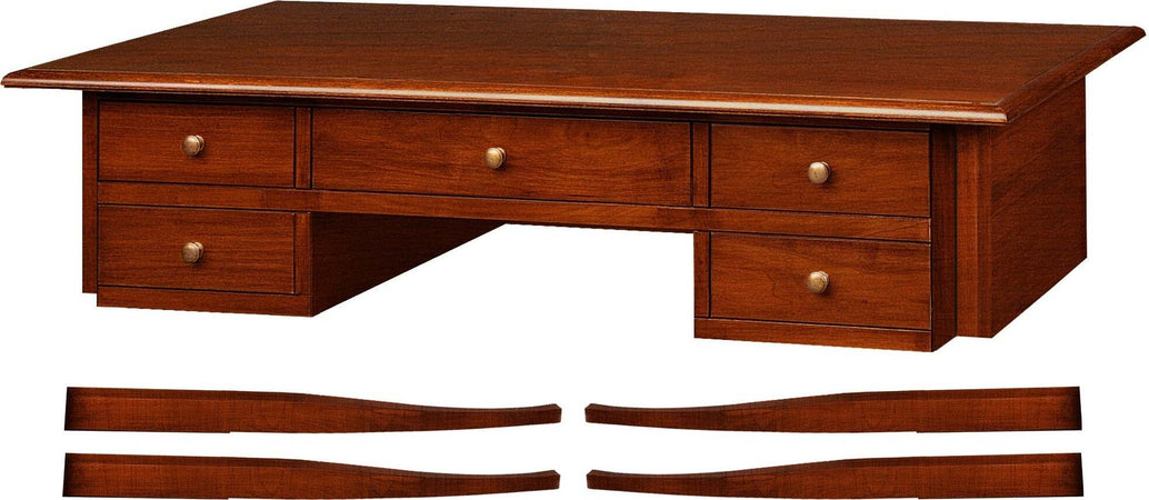 MOBILI-2G---SCRIVANIA-5-CASSETTI-IN-LEGNO-ARTE-POVERA-TINTA-NOCE-L.105-x-P.56-x-H.81