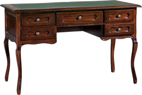 MOBILI-2G---SCRIVANIA-5-CASSETTI-IN-LEGNO-TINTA-NOCE-PIANO-IN-PELLE-L.130-P.60-H.79