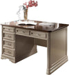 MOBILI-2G---SCRIVANIA-6-CASSETTI-IN-LEGNO-LACCATO-GRIGIO/MARRONE-L.140-P.85-H.82
