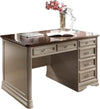 MOBILI-2G---SCRIVANIA-6-CASSETTI-IN-LEGNO-LACCATO-GRIGIO/MARRONE-L.140-P.85-H.82
