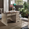 MOBILI-2G---SCRIVANIA-6-CASSETTI-IN-LEGNO-LACCATO-GRIGIO/MARRONE-L.140-P.85-H.82