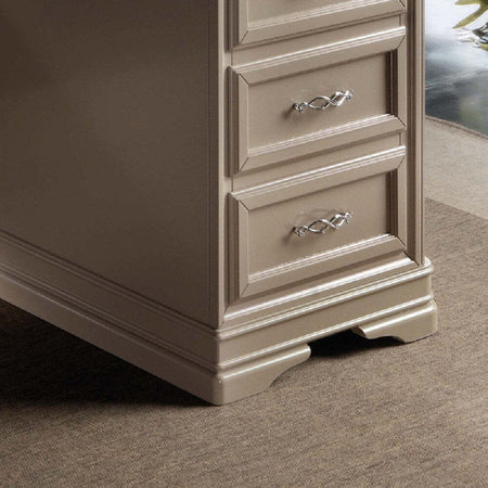 MOBILI-2G---SCRIVANIA-6-CASSETTI-IN-LEGNO-LACCATO-GRIGIO/MARRONE-L.140-P.85-H.82
