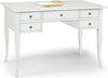 MOBILI-2G---SCRIVANIA-ARTE-POVERA-5-CASSETTI-LEGNO-BIANCO-105x56x81