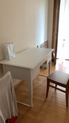 MOBILI-2G---SCRIVANIA-ARTE-POVERA-5-CASSETTI-LEGNO-BIANCO-130x65x81