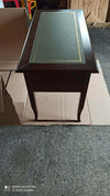 MOBILI-2G---SCRIVANIA-ARTE-POVERA-PIANO-PELLE-LEGNO-TINTA-NOCE-130x65x81