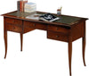 MOBILI-2G---SCRIVANIA-ARTE-POVERA-PIANO-PELLE-LEGNO-TINTA-NOCE-150x75x81