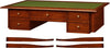 MOBILI-2G---SCRIVANIA-ARTE-POVERA-PIANO-PELLE-LEGNO-TINTA-NOCE-150x75x81