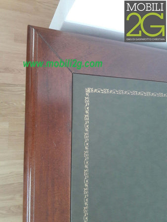 MOBILI-2G---SCRIVANIA-ARTE-POVERA-PIANO-PELLE-LEGNO-TINTA-NOCE-150x75x81