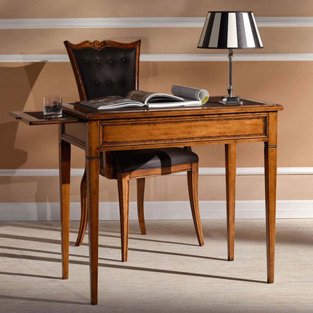 MOBILI-2G---SCRIVANIA-CLASSICA-1-CASSETTO-1-TIRETTO-LEGNO-BASSANO-90X53x80